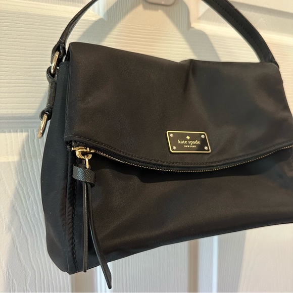 EUC Kate Spade Black Nylon Satchel - Picture 3 of 6